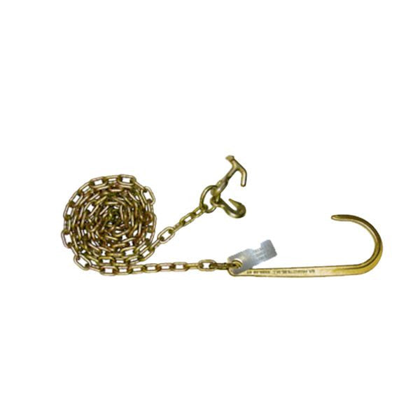 Chain Assy, 5/16" Grade 70 with 15" J-Hook One End, Grab & Hammerhead Hooks other End