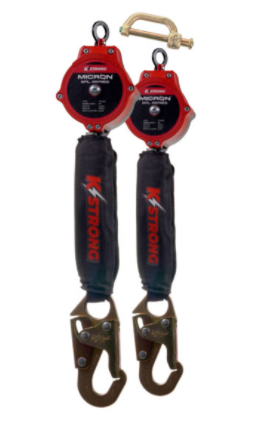 K Strong Micron Dual 6 ft. Lightweight SRL Assembly w/Snap Hook