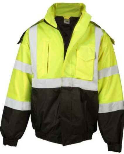 ML Kishigo JS121 Rainstop Bomber Jacket-Lime Yellow