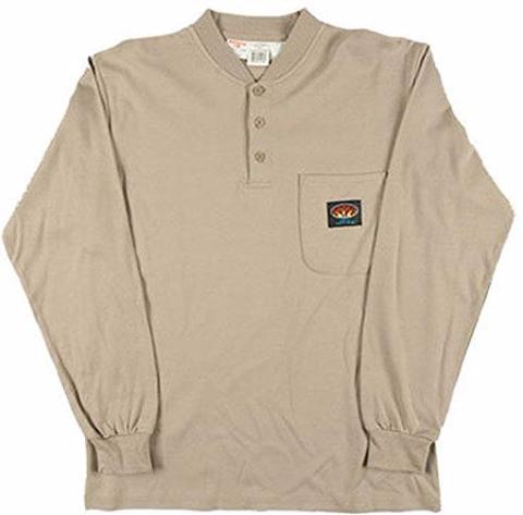 Rasco FR Henley Long Sleeve T-Shirt, KHF452 or FR01010KH - Khaki