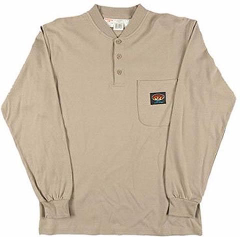 Rasco FR Henley Long Sleeve T-Shirt,  KHF452 or FR01010KH - Khaki