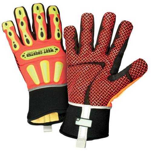 Gloves West Chester 86715 R2 Safety Cut with Long Neoprene Cuff - Orange