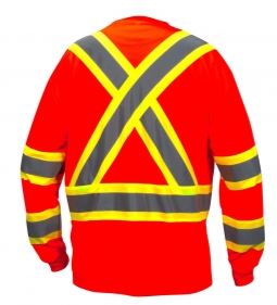Pyramex RCLTS3120 Hi Vis Type R Class 3X-Back Moisture Wicking Long Sleeve Shirt