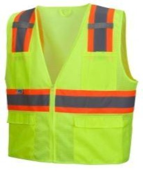 Pyramex RVZ2310 Type R Class 2 Two-Tone Hi Vis Surveyor Safety Vest