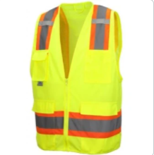 Pyramex RVZ2410 Type R Class 2 Hi Vis Safety Vest Lime Yellow
