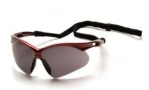 Safety Glasses-Pyramex PMXTREME SR6320SP Safety Glasses - Red Frame - Gray Lens
