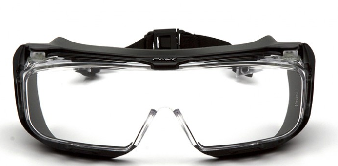 Goggles-Pyramex Cappture S9910STMRG - Clear H2MAX Anti-Fog Lens with Rubber Gasket - Over Spectacle Goggles