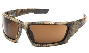 Safety Glasses-Pyramex VentureGear Safety Glasses-Brevard - Camo Black Foam Lined Frame - Anti-Fog Lens