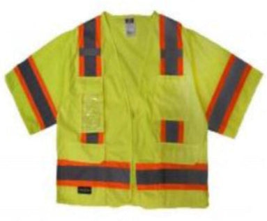 West Chester 47306 Class 3 Hi Vis Surveyor Safety Vest
