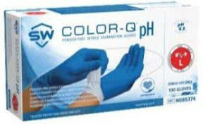SW COLOR-Q ® Ph Natural ® Nitrile 2-Ply Powder-Free Exam Gloves Large