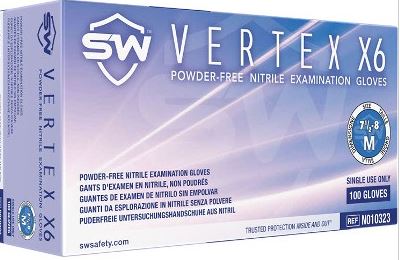 SW Vertex ® X6 Nitrile Powder-Free Exam Gloves from SW Safety Solutions