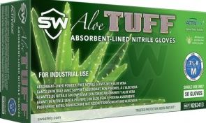 SW AloeTuff Flock-Lined Powder-Free Nitrile Industrial Glove, 50 Ct