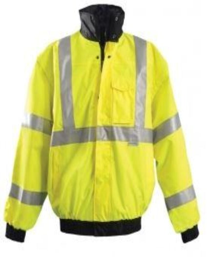 OccuNomix HV Type R Class 3 Premium Bomber Jacket - Lime Yellow