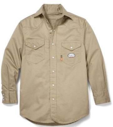 Rasco FR 7.5 oz. FR Light Weight Work Shirts FR750- Khaki