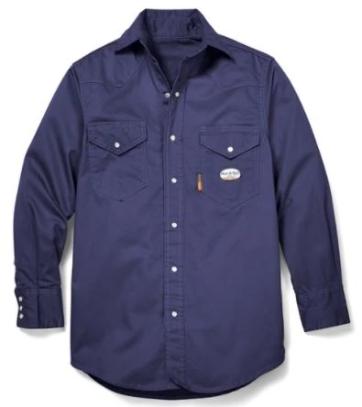 Rasco FR 7.5 oz. FR Light Weight Work Shirts NR755- Navy Blue