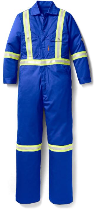 Rasco Hi Vis FR Coverall Royal Blue Reflective RBR755-S