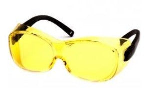 Safety Glasses-Pyramex OTS S3530SJ - Black Temples - Amber Lens