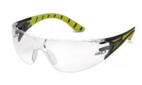 Safety Glasses-Pyramex Endeavor Plus SBGR9610S- Black/Green Temples - Clear Lens