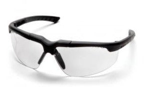 Safety Glasses-Pyramex Reatta SCH4810DT - Charcoal Frame - Clear H2X Anti-Fog Lens