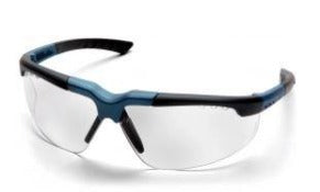 Safety Glasses-Pyramex Reatta SNC4810D - Charcoal/Blue Frame - Clear Lens