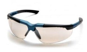 Safety Glasses-Pyramex Reatta SNC4880D - Charcoal/Blue Frame - Indoor/Outdoor Mirror Lens