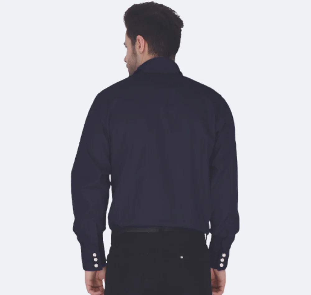 Forge FR Solid Shirt with Pearl Snaps Navy