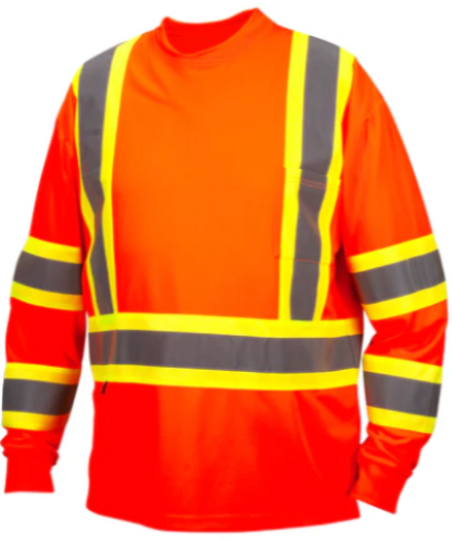 Pyramex RCLTS3120 Hi Vis Type R Class 3X-Back Moisture Wicking Long Sleeve Shirt