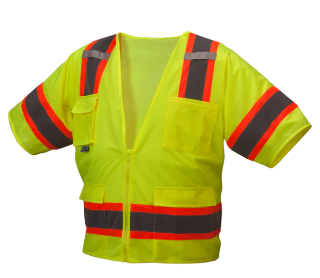 Pyramex RVZ3410 Type R Class 3 Safety Vest Lime