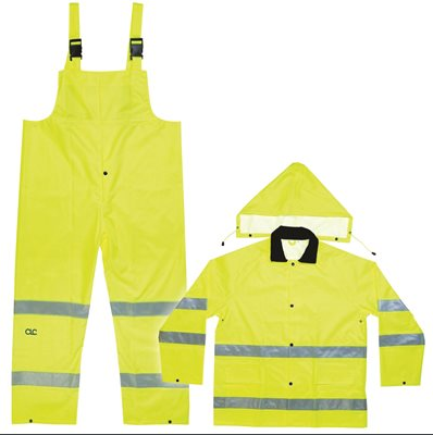 West Chester 4530 Hi Vis Class 3 Rain Suit Lime Yellow 3 Pc Set
