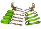 Straps: 4 Point Wheel Restraint Tie Down Set