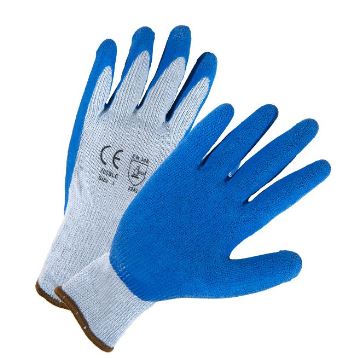 Gloves West Chester 700SLC 10 Gauge Knit Shell, Blue Crinkle Latex Palm Gloves
