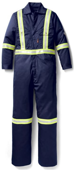 Rasco FR Navy Reflective Coverall with 2" Reflective Tape, FR3205NV