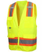 Pyramex RVZ2410 Type R Class 2 Hi Vis Safety Vest Lime Yellow
