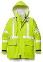 Rasco Hi Vis FR Reflective  Raincoat W Hood,  FR RJY1000