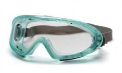 Goggles-Pyramex Capstone Green Frame - Clear H2X Anti-Fog Lens, GC504TN