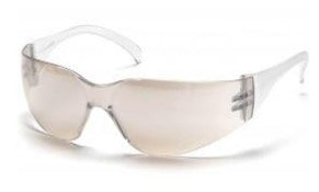 Safety Glasses-Pyramex Intruder S4180S - Clear Temples - Indoor/Outdoor Mirror Lens