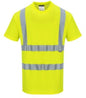 Wicking Moisture Hi Vis Short Sleeve TShirt Class 3 Lime Yellow