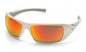 Safety Glasses-Pyramex Goliath SW5655D - White Frame - Red Mirror Lens